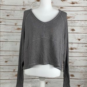 Urban Outfitters Gray Crop Soft Sweater